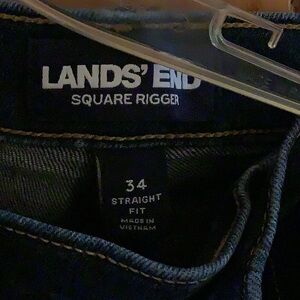 Lands End men’s dark blue jeans, size 34/29